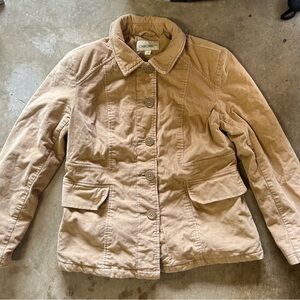 Cherokee Tan Utility Jacket Lightweight Cotton Blend